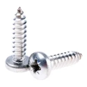 RS PRO Plain Stainless Steel Pan Head Self-Tapping Screw 19 mm Thread Size 10 Model 521-664