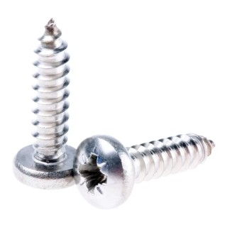 RS PRO Plain Stainless Steel Pan Head Self-Tapping Screw 19 mm Thread Size 10 Model 521-664