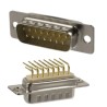 Norcomp 15 Way Right Angle 2.75 mm Pitch Panel Mount D-Sub Connector with 4 to 40 Screw Lock Male 173-E15-113R001