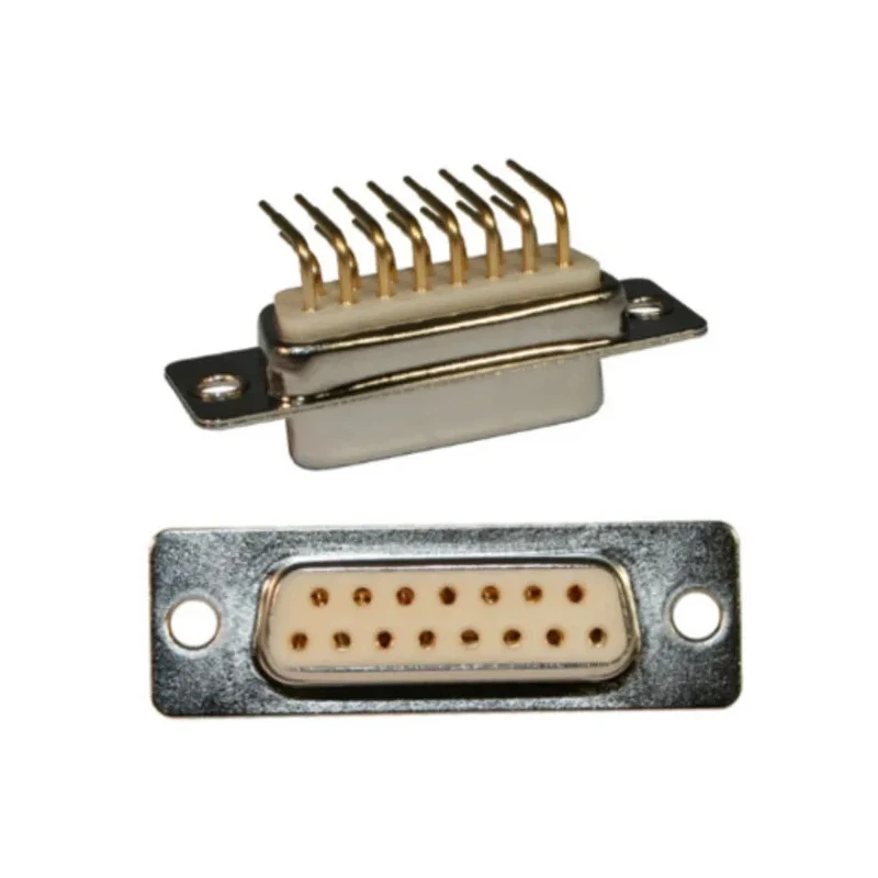 Norcomp 15 Way Right Angle 2.75 mm Pitch Panel Mount D-Sub Connector with 4 to 40 Screw Lock Female 173-E15-213R001