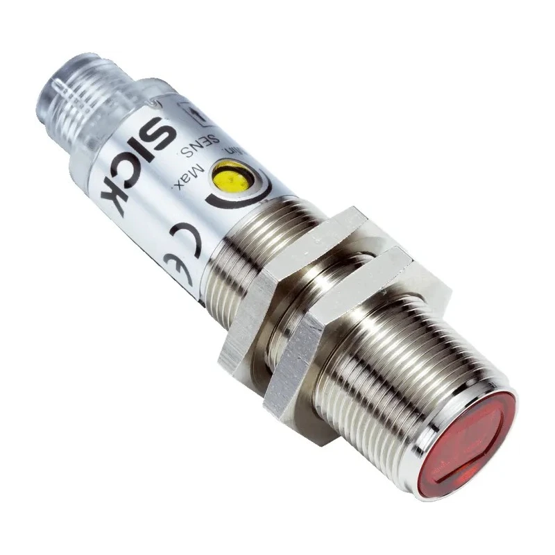 SICK Retroreflective Photoelectric Sensor Barrel Style, 7 m Detection Range, NPN Output, IP67, Metal Housing VL180-2N42462
