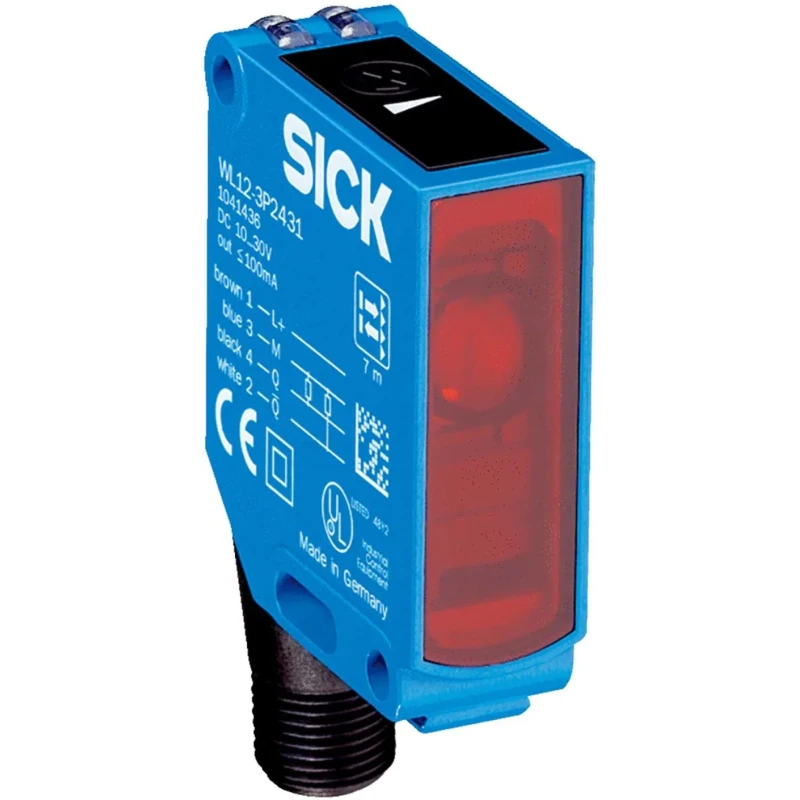 SICK Retroreflective Photoelectric Sensor, Block Type, 7 m Detection Range, PNP Output, Metal Housing WL12-3P1131