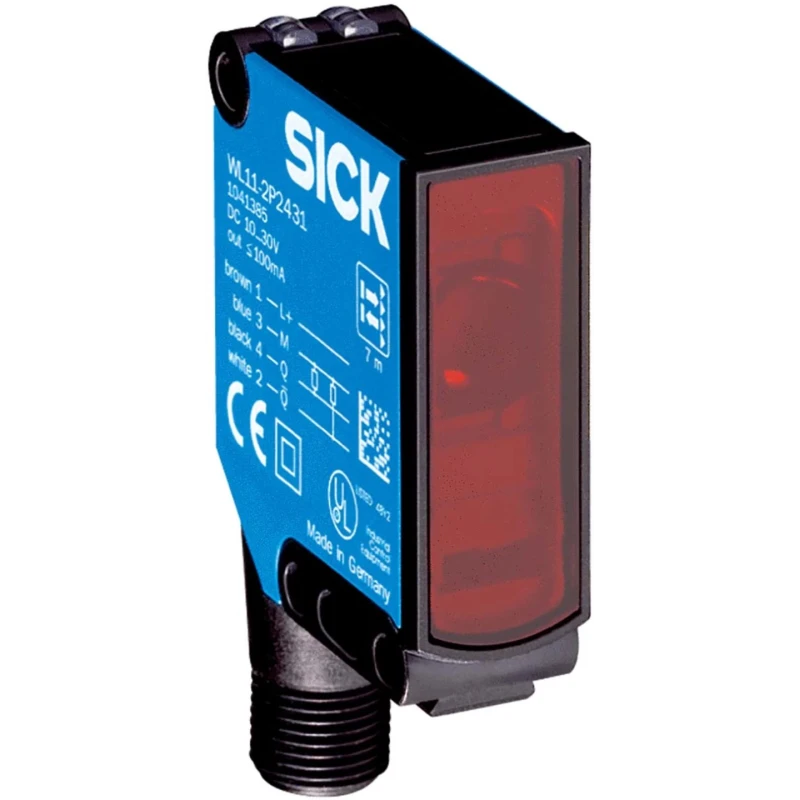SICK Retroreflective Photoelectric Sensor, Block Sensor, 10 m Detection Range, PNP Output, IP66/IP67/IP69K WL11-2P2440