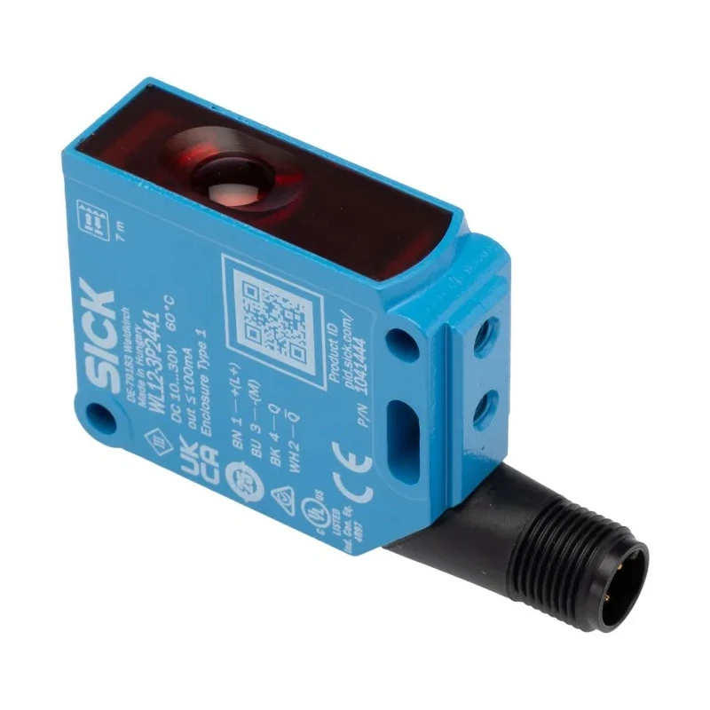 SICK Retroreflective Photoelectric Sensor, Block Sensor, 7 m Detection Range, PNP Output, IP69K/IP67/IP66, Metal WL12-3P2441