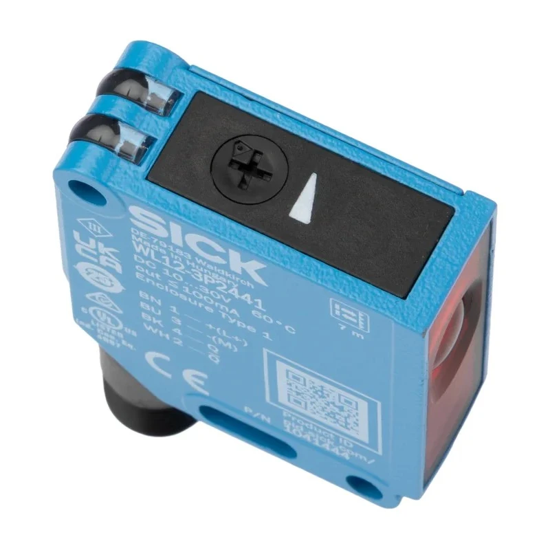 SICK Retroreflective Photoelectric Sensor, Block Sensor, 7 m Detection Range, PNP Output, IP69K/IP67/IP66, Metal WL12-3P2441