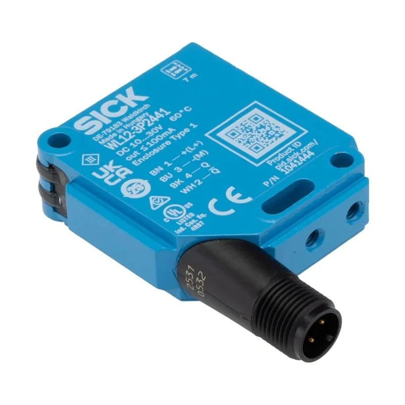 SICK Retroreflective Photoelectric Sensor, Block Sensor, 7 m Detection Range, PNP Output, IP69K/IP67/IP66, Metal WL12-3P2441