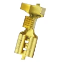 RS Pro Uninsulated Female Spade Connector Crimp 6.35 x 0.8 mm Tab Size 14 AWG to 10 AWG 205-5292