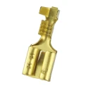 TE Connectivity RS PRO Gold Uninsulated Female Spade Connector, Crimp, 6.35 x 0.8 mm Tab Size 18 AWG to 16 AWG 205-5304