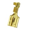 TE Connectivity RS PRO Gold Uninsulated Female Spade Connector, Crimp, 6.35 x 0.8 mm Tab Size 18 AWG to 16 AWG 205-5304