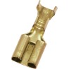 RS Pro RS PRO Gold Uninsulated Female Spade Connector, Crimp Termination, 6.35 x 0.8 mm Tab Size 22 AWG to 16 AWG 205-5306