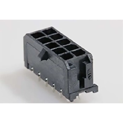 Molex Micro-Fit 3.0 Series Vertical Through Hole PCB Header, 10 Contacts, 3 mm Pitch, 2 Row, Shrouded 430451028