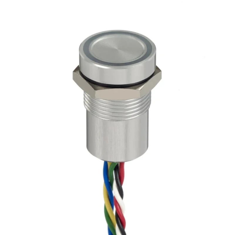 APEM Capacitive Switch Latching Momentary Illuminated Green Red NPN IP69K IP68 16mm Bushing Diameter CPB1210000NGSC