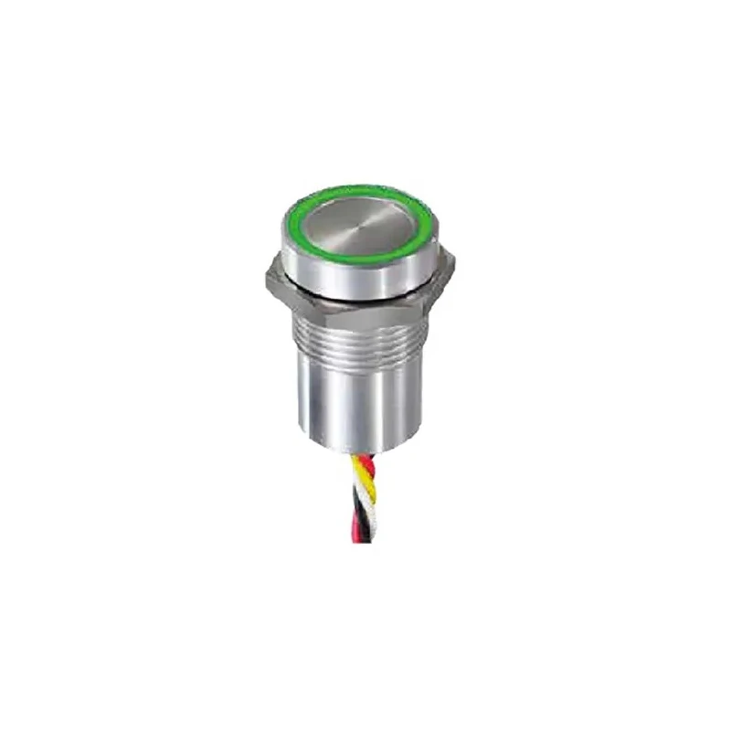 APEM Capacitive Switch Momentary Latching Illuminated Green Red NPN IP69K IP68 Aluminium Housing CPB1110000KGSS