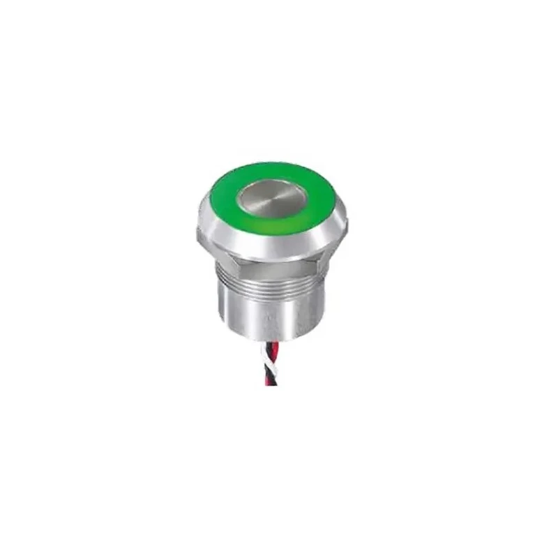 APEM Capacitive Switch Momentary Latching Illuminated Red Green NPN IP69K IP68 22mm Bushing Diameter CPB3110000EGSS