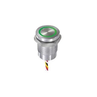 APEM Capacitive Switch Latching, Momentary Illuminated, Red, Green, NPN Output, IP68 IP69K Rated CPB2210000KGSC