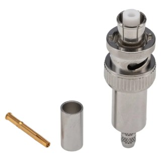 Huber+Suhner Series Coaxial Connector Cable Male SHV 50 Ω Straight Body Crimp 0.3GHz 165°C China 11_SHV-50-3-1/133_NE