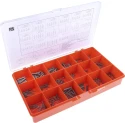 RS PRO Zinc Plated Steel Torsion, Extension, Compression Spring Kit 378 Pieces 523-008