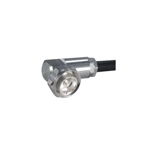 Huber+Suhner Circular Coaxial Connector Cable Male, 50 Ω, Right Angle Body Clamp, Brass, 7.5 GHz 16_716-50-9-5/033_-E
