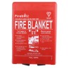 Topspec Euro Fibreglass Plastic Fire Blanket Red Hard Plastic Container 1m x 1m FBB110-HP