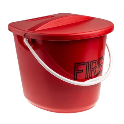 RS PRO Wall Plastic Fire Bucket Plastic Material Wall Mount 350mm Height 250mm Depth 523-061