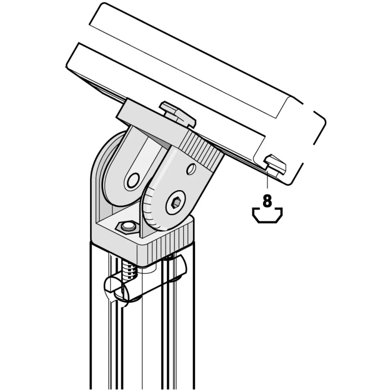 Bosch Rexroth M6 Multi-Angle Connecting Component, Strut Profile 30 mm, Groove Size 8 mm 3842538683