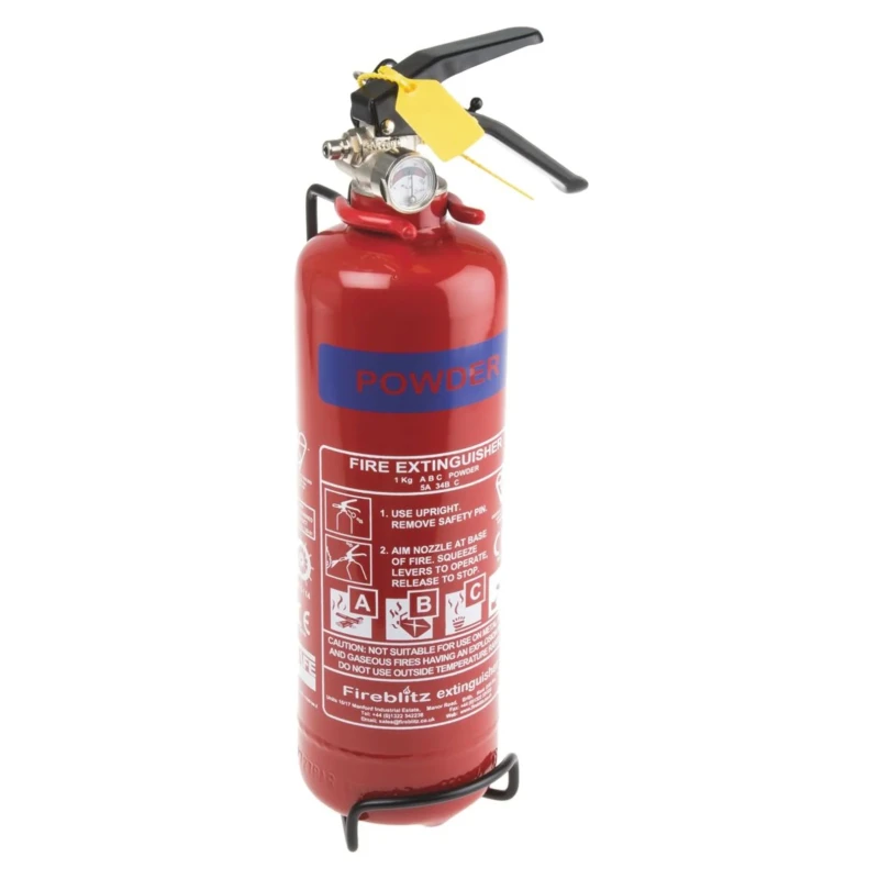 Fireblitz Dry Powder Fire Extinguisher Class ABC 2.1kg, Hand Grip Operation, CE Certified FBP1