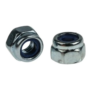 RS PRO Bright Zinc Steel Locknut M4 Nylon Insert DIN 985 Model 524-304