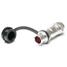 RS PRO Industrial Circular Connector, 4 Contacts, IP67 Rated, Chrome Plated Brass Housing, Gold-Plated Brass 206-5013
