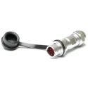 RS PRO Circular Connector 5 Contacts Cable Socket Male IP67 125V 3A Chrome Plated Brass 206-5014