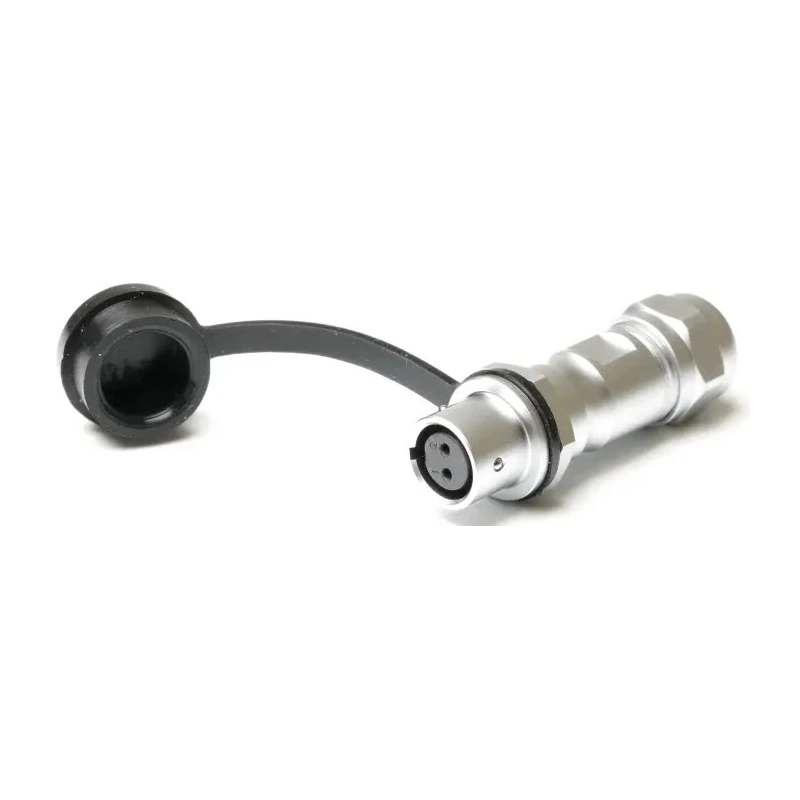 RS PRO Circular Connector, 2 Contacts, Cable Mount, Standard Size, Socket Female, Chrome Plated Brass Housing 206-5015