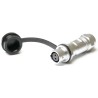 RS PRO Circular Connector, 2 Contacts, Cable Mount, Standard Size, Socket Female, Chrome Plated Brass Housing 206-5015
