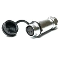 RS PRO Industrial Circular Connector 3 Contacts Cable Mount Socket Female IP67 500V 25A 206-5154