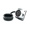 RS PRO Circular Connector, 3 Contacts, Flange Mount, M20 Size, Socket Female, IP67 Rated, 25A, 500V, Chrome Plated 206-5197