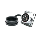 RS PRO Industrial Circular Connector 4 Contacts Flange M20 Socket Female IP67 500V 25A Chrome Plated Brass 206-5199