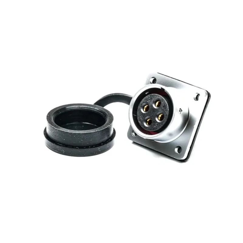 RS PRO Industrial Circular Connector 4 Contacts Flange M20 Socket Female IP67 500V 25A Chrome Plated Brass 206-5199
