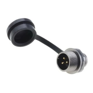 RS PRO Industrial Circular Connector Zinc Alloy IP67 Front Mount Male Socket 3 Contacts 13A 250V 206-5293