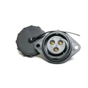 RS PRO Circular Connector Female Socket, 3 Contacts, Flange Mount, 50A, 500V, Threaded Coupling, IP68 206-5250