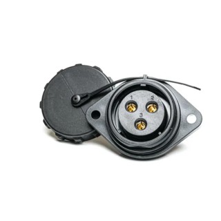 RS PRO Circular Connector Female Socket, 3 Contacts, Flange Mount, 50A, 500V, Threaded Coupling, IP68 206-5250