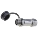 RS PRO Circular Connector 4 Contacts Cable Socket Female Zinc Alloy Housing Gold Plated Brass Contacts IP67 200V 206-5286