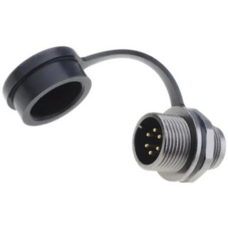RS PRO Circular Connector Socket, 6 Contacts, Front Mount, Male, Threaded Coupling, Zinc Alloy Housing, IP67, 125V 206-5297