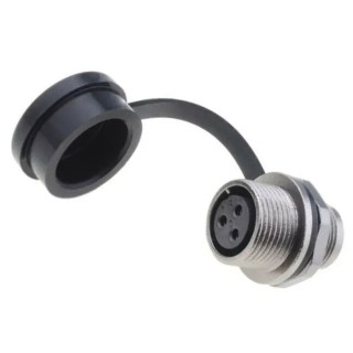 RS PRO Industrial Circular Connector, 3 Contacts, Front Mount Female Socket, Zinc Alloy Housing, IP67, 250V, 13A 206-5301