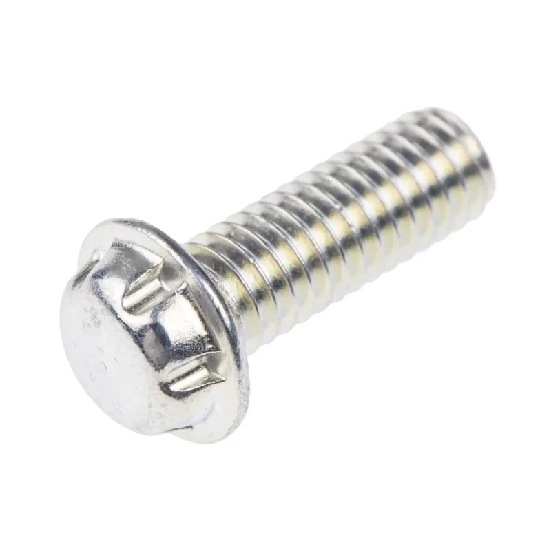 System Zero Zinc Plated Steel Flange Button Tamper Proof Security Screw M4 x 12 mm SZM0412-Z