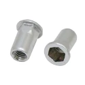 RS PRO Plain Threaded Insert Diameter 7 mm, Hexagon Body, Steel Zinc Plated 206-5511