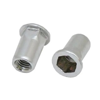 RS PRO Plain Threaded Insert Diameter 7 mm, Hexagon Body, Steel Zinc Plated 206-5511