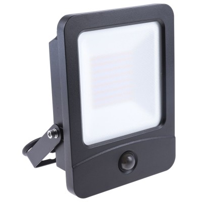 PowerLED Floodlight 50 W, 3000 K White, 5000 lm, IP65, PIR Included, Remote Control Flex-PIR-50-3K