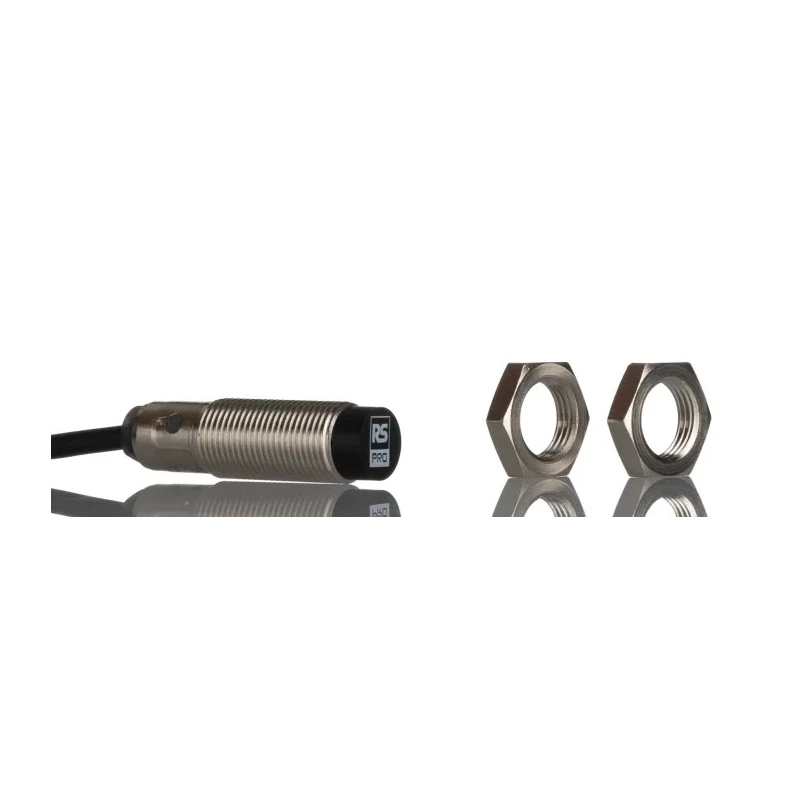 RS PRO Threaded Barrel Inductive Proximity Sensor M12 x 1 NPN 30V DC 200mA 8mm Detection 206-6158