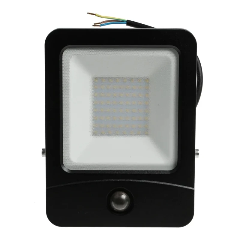 PowerLED Floodlight 50 W, 5000 lm White, 3000K Color Temperature, IP65, PIR Sensor, Remote Control Flex-PIR-50-5K