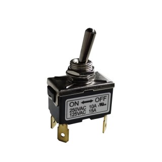RS PRO Toggle Switch Panel Mount On-Off 1 CO Contact Tab Terminal 250 V ac 10A 206-6993