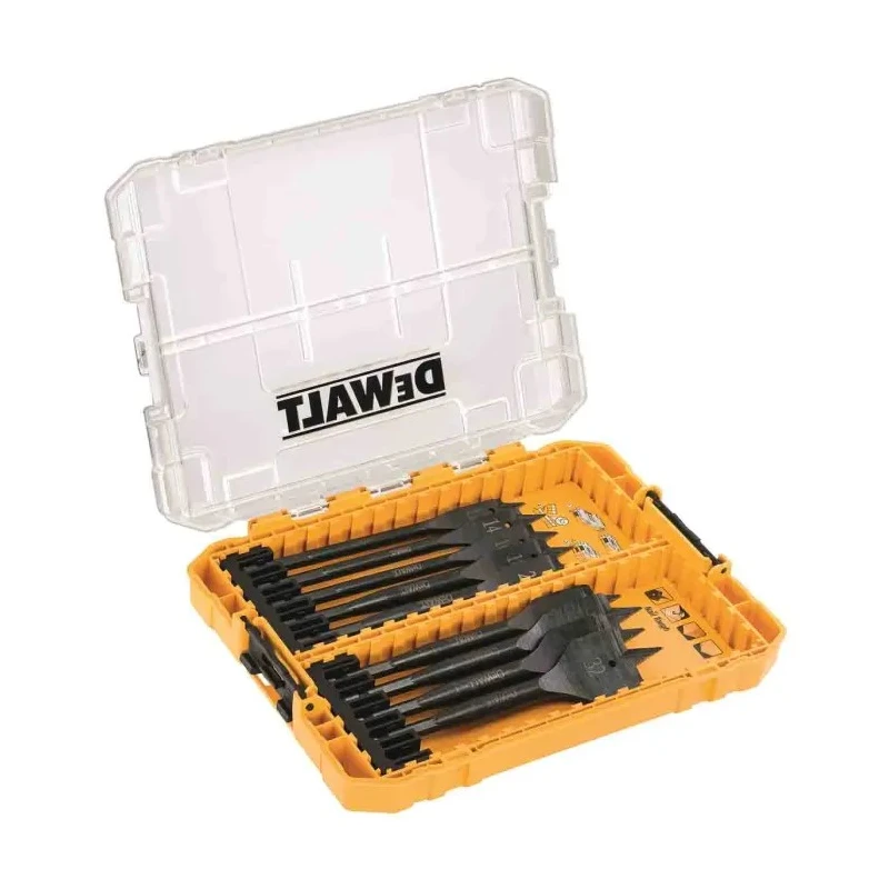 DeWALT 9-Piece High Speed Steel Wood Drill Bit Set with 12 mm to 32 mm Size Range DT70751-QZ