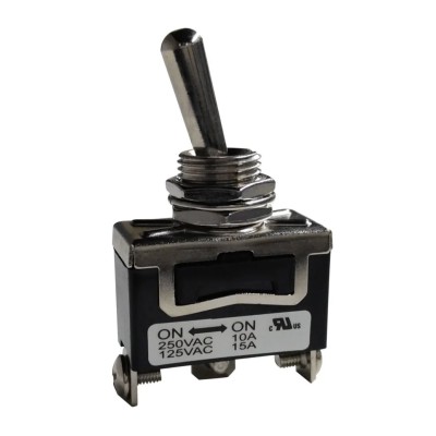 RS PRO Toggle Switch PCB Mount On-On SPDT Screw Terminal 10A 250V ac 206-6994